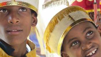 Young deacons preparing for the Ethiopian Orthodox Christian Timket Festival | Chris Buykx