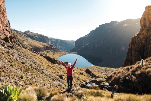 Trekking on Mount Kenya - <i>Photo: Lauren Bullen</i>