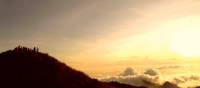 Trekkers on the summit of Welirang Volcano