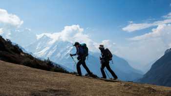 A steady incline on the trail above Namche Bazaar | Mark Tipple
