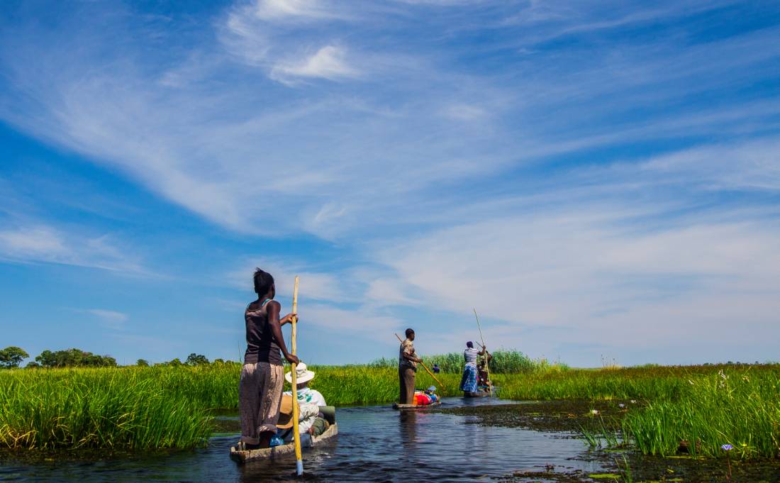 Exploring the Okavango Delta in a traditional mokoro |  <i>Graham MacGregor</i>