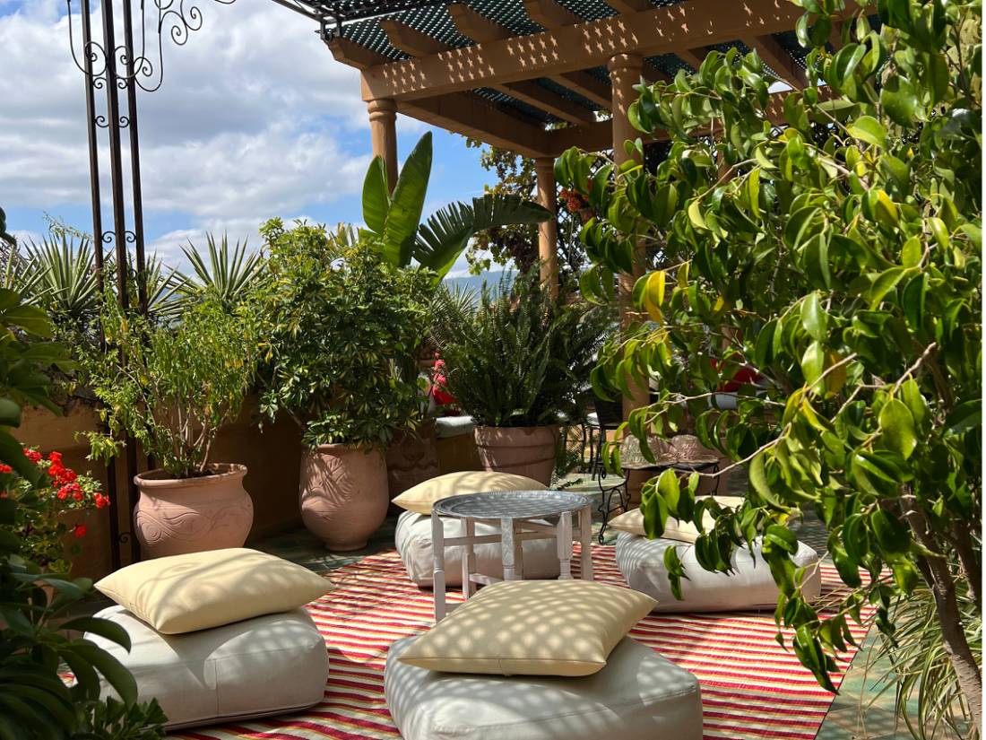 Cosy rooftop of Riad Cherifa in Chefchaouen |  <i>Jac Lofts</i>