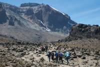 Trekkers exploring Kilimanjaro Shira route |  <i>Kyle Super</i>