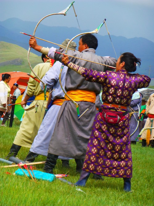 Archers at Naadam Festival, Mongolia - <i>Photo: Caroline Mongrain</i>