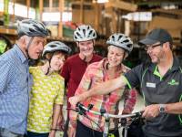 Bike fitting at the Trail Journeys Depot |  <i>Lachlan Gardiner</i>