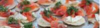 Smoked salmon canapes on Larapinta in Comfort trips. |  <i>Ayla Rowe</i>