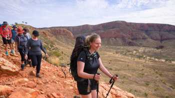 Hikers on the Larapinta Trail
