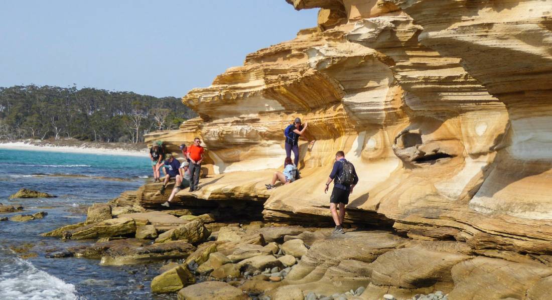 Explore the beautiful Painted Cliffs on Tasmania's Maria Island | <i>Toni Wythes</i>