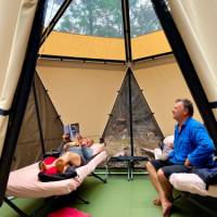 Immersive wilderness accommodation at our coastal Eco-Comfort Camp |  <i>Michael Buggy</i>