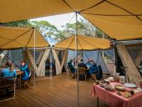 Relax after a day of great walks in our Eco-Comfort Camp communal area |  <i>Lachlan Gardiner</i>