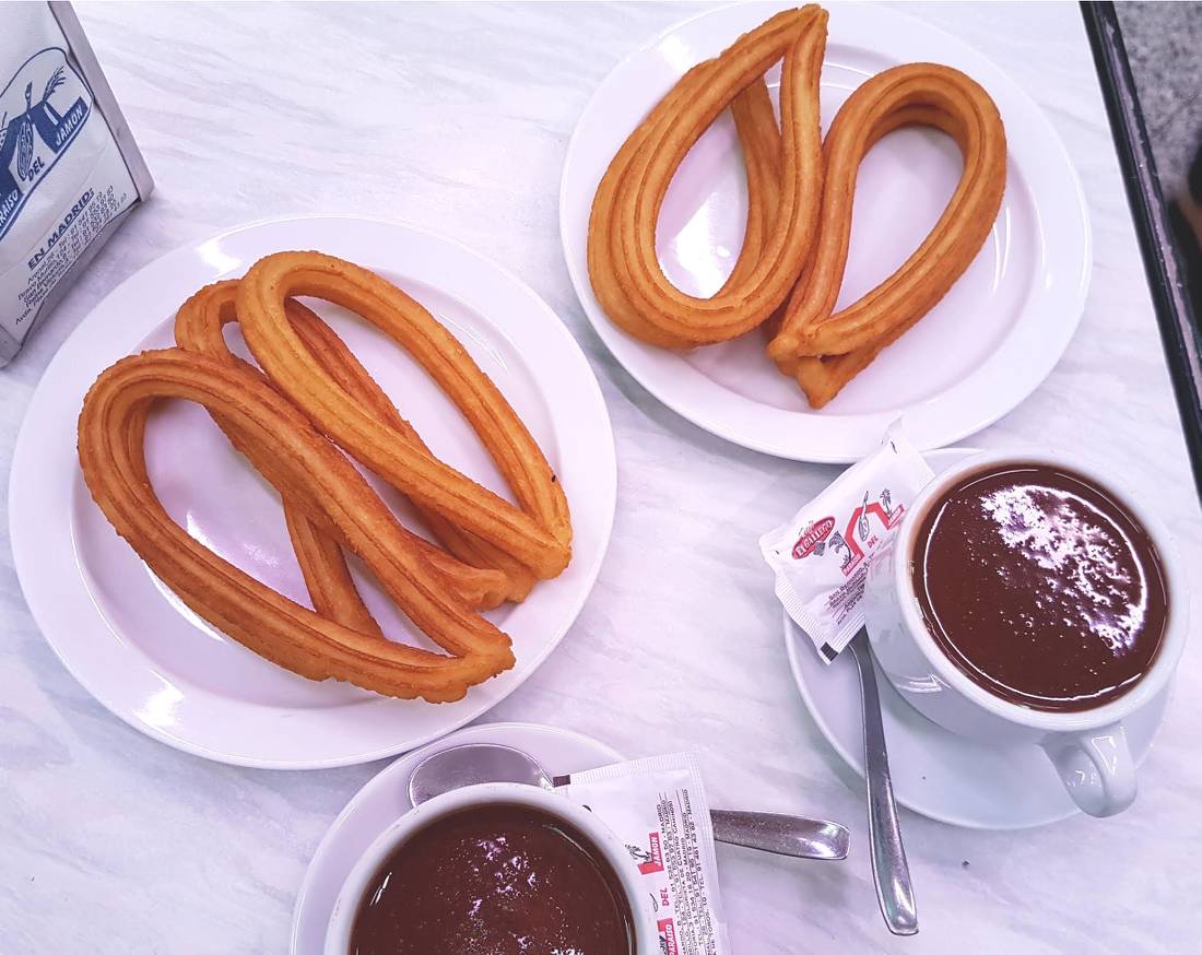 Crisp, sweet and simple. Chocolate con churros is served just about everywhere in Spain