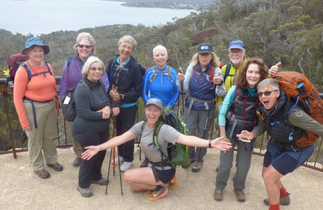 Plenty of laughs and smiles guiding a group in Tasmania's east coast