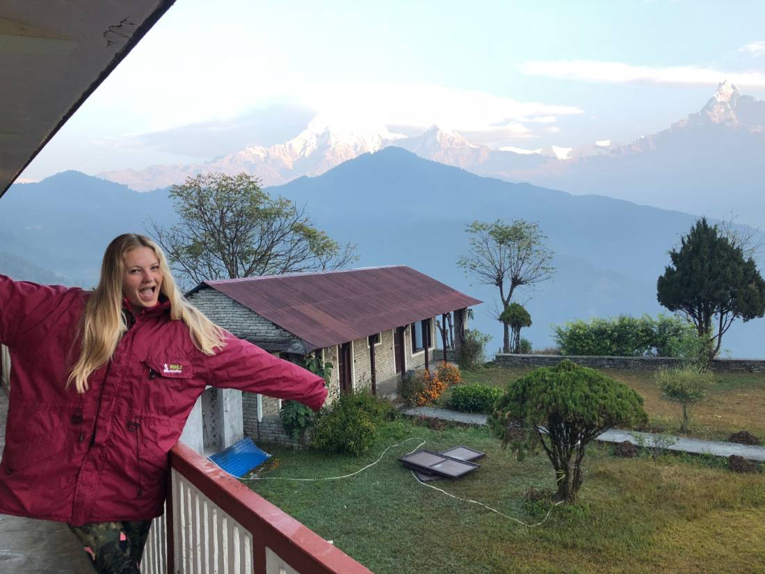 View of Everest from Accommodation in Nepal |  <i>Indigo Axford</i>