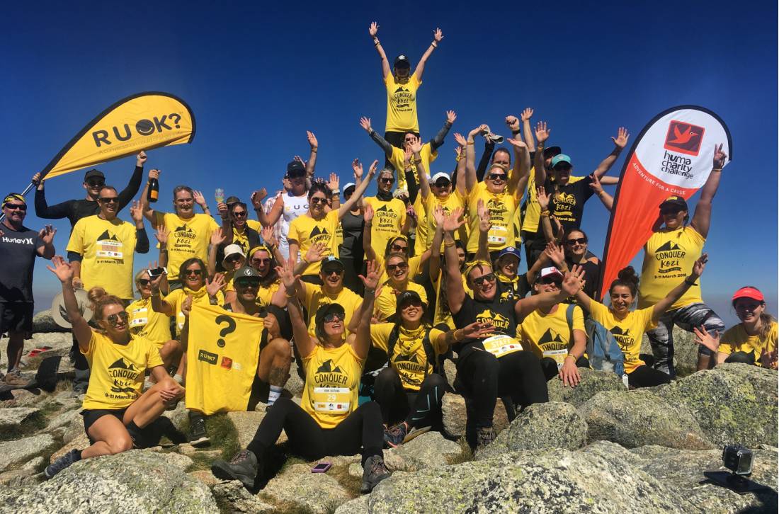 The Conquer Kozi team at the summit of Mount Kosciuszko |  <i>Ayla Rowe</i>