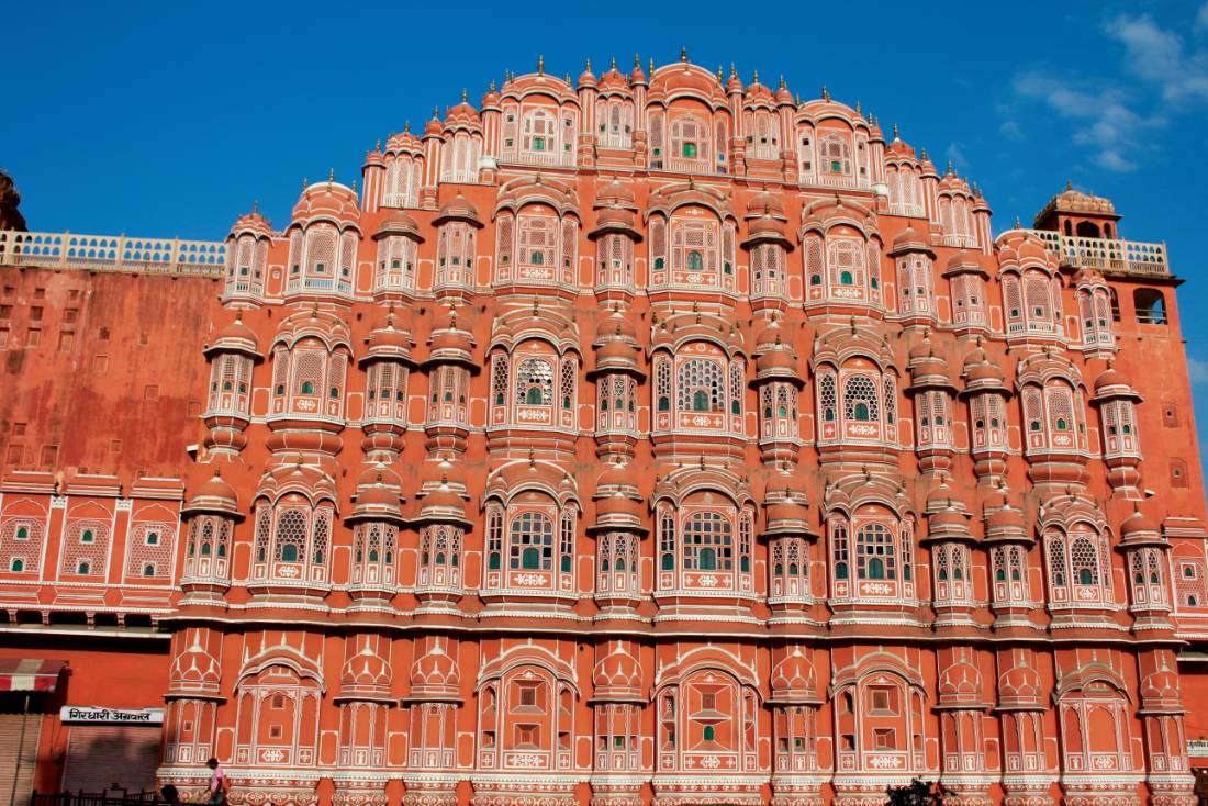 Beautiful architecture at Hawa Mahal (Palace of the Winds) in Jaipur |  <i>Rachel Imber</i>