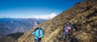 Trekkers enjoy fantastic weather while walking from Kopra Rodge to Swantha | Mark Tipple