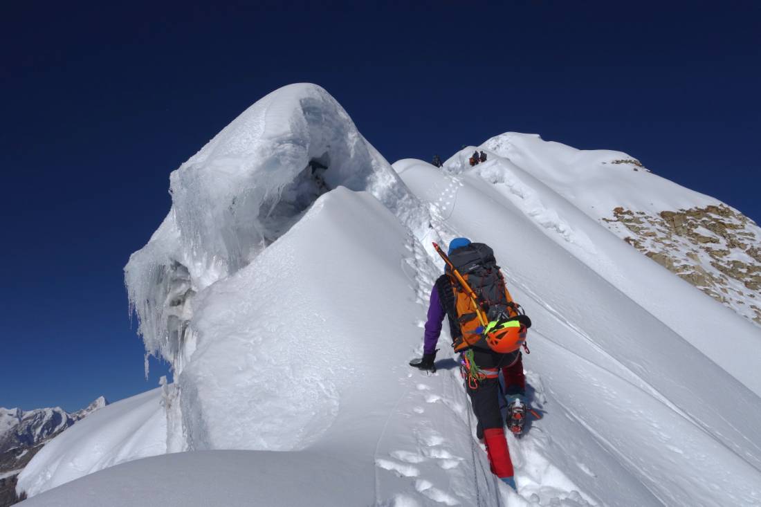 Approaching the summit of Cholo in perfect conditions, Khumbu region, Nepal |  <i>Soren Kruse Ledet</i>