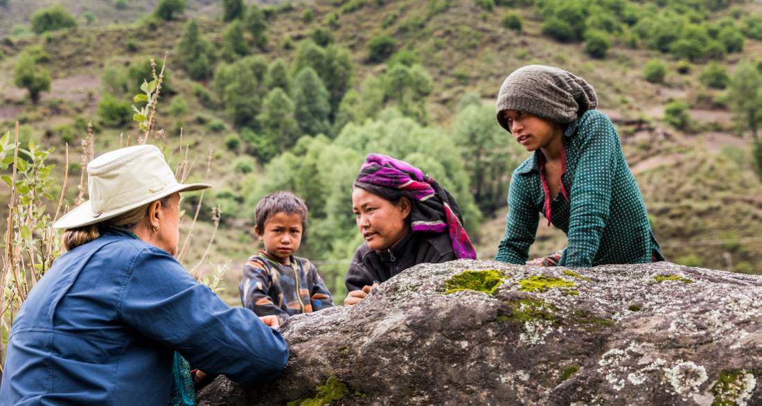 Engaging with villagers that rarely encounter trekkers |  <i>Lachlan Gardiner</i>