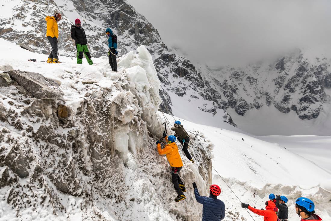 Hone your ice climbing skills with us in Nepal under the guidance of our experienced leaders |  <i>Lachlan Gardiner</i>