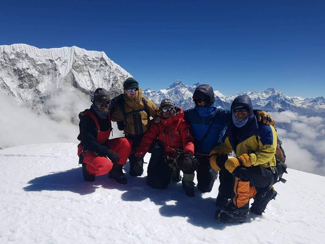 On the summit of Pachermo (6273m), Nepal on our 2022 mountaineering course. |  <i>Ngawang Sherpa</i>