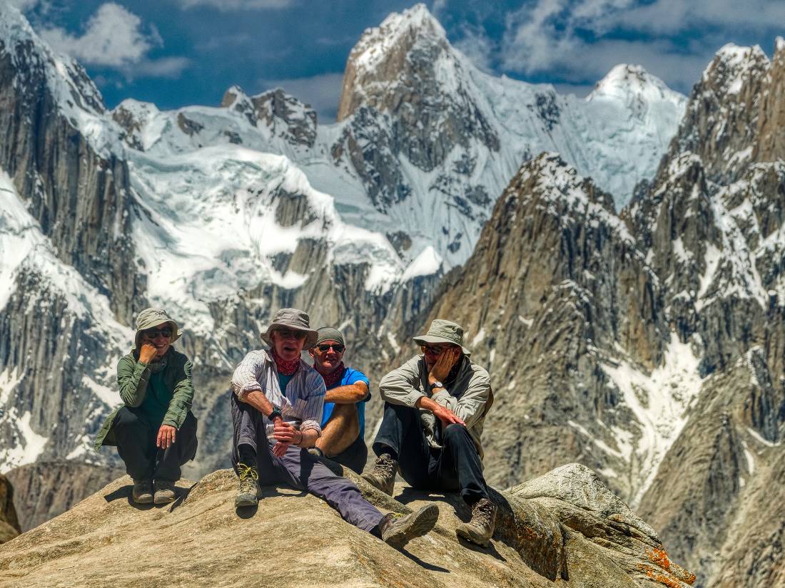 Enjoying the well earned views in Pakistan's Karakoram mountains |  <i>Michael Grimwade</i>