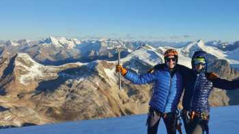 Bagging a peak atop The President, Canadian Rockies