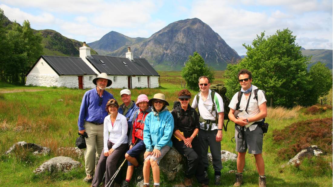 Group at Blackrock Cottage, Scotland