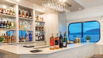 Views of the bar area aboard Solaris