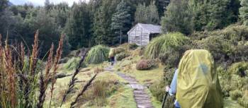 Walking along the Overland Track